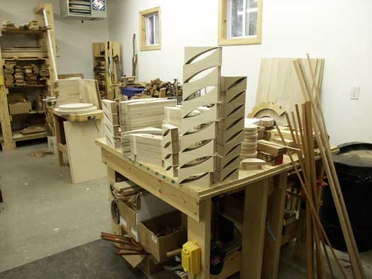 Parts and offcuts from construction of the Colony Ship.
